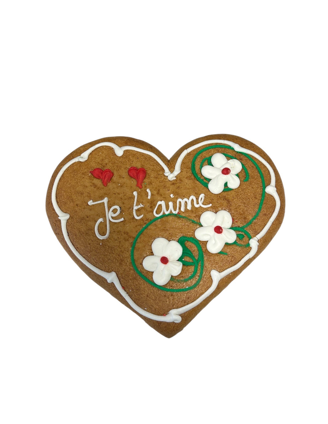 Alsatian gingerbread heart decorated with flowers 