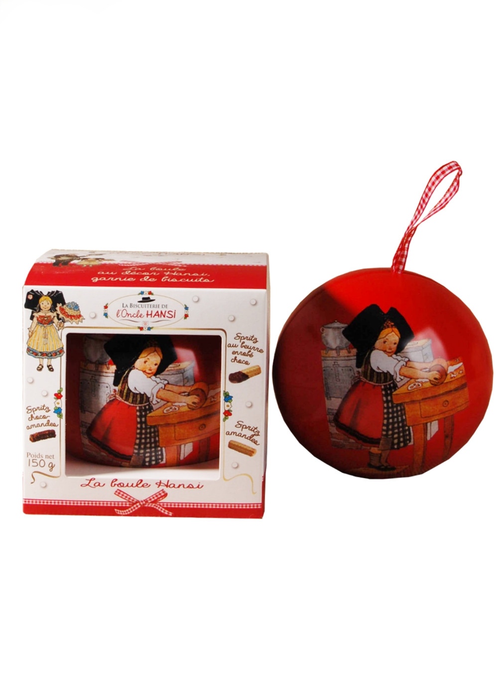 Uncle Hansi's red ball with biscuits