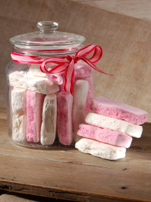 White and pink marshmallow
