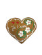 Alsatian gingerbread heart decorated with flowers 
