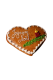 Alsatian gingerbread heart decorated for Christmas 