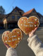 Alsatian gingerbread heart decorated with flowers 